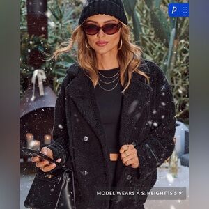 Vici - Marcelo Teddy Vegan Leather Trim
Moto Coat